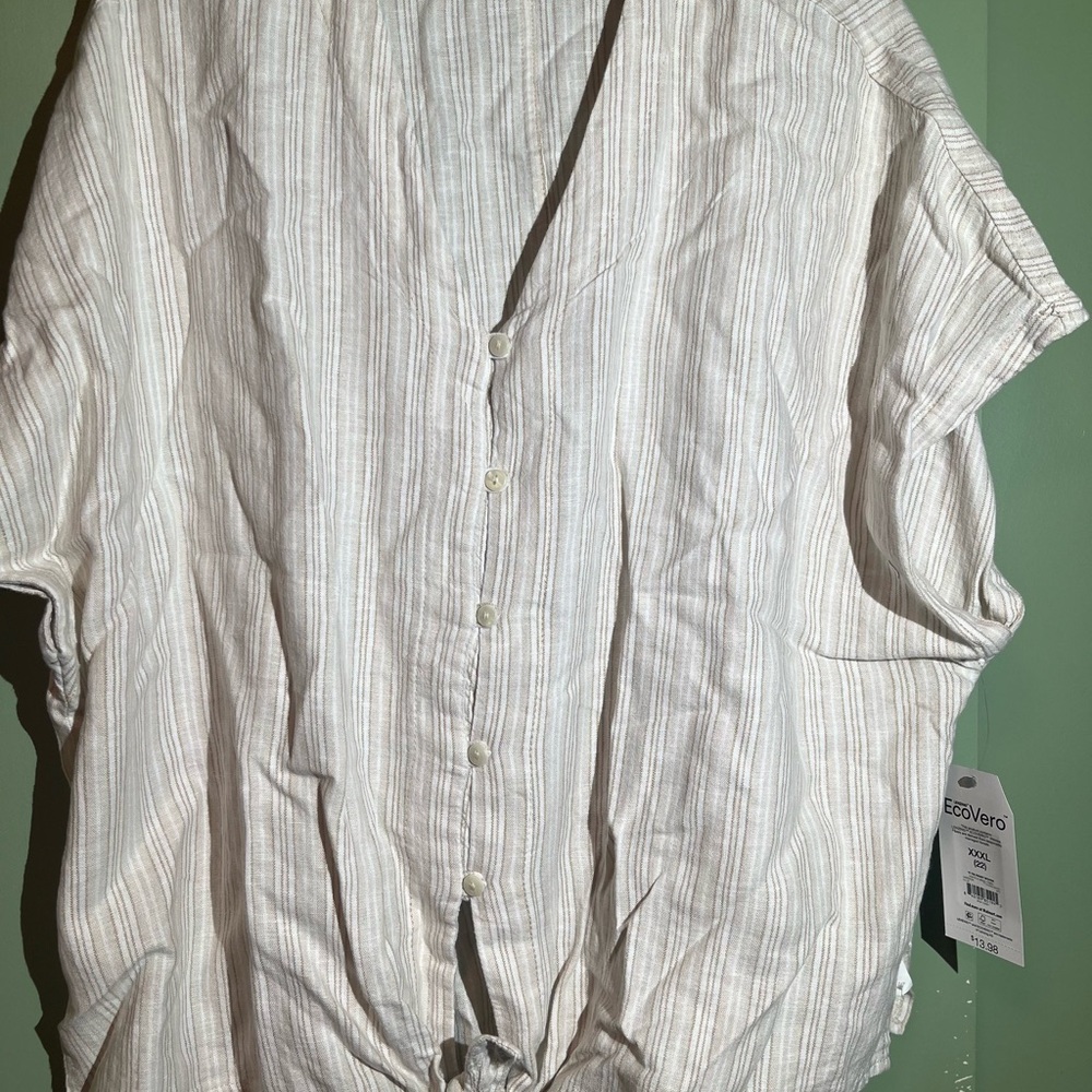 Tan striped shirt